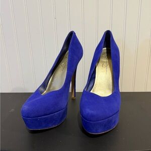 Jessica Simpson Royal Blue Suede Heels